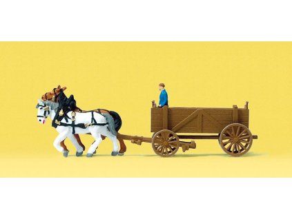 N - Vůz s koňmi / Preiser 79475