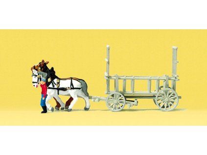 N - Vozík s koňmi / Preiser 79476