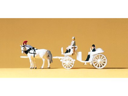N -  Svatební kočár s koňmi / Preiser 79479