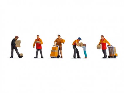 H0 - pracovníci logistického centra, 6 figurek / NOCH 15069