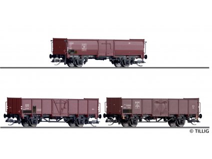 464585 tt set 3 nakladnich vozu db sbb a dsb ep iii nova forma tillig 01036