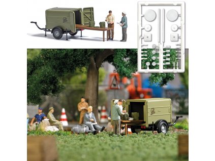 469133 h0 a set privesny vozik s jidlem zeleny busch 7936