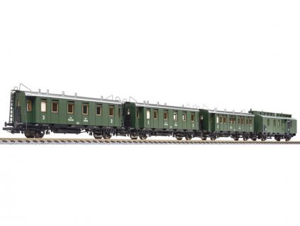 H0 - set 4 vozů osobního vlaku BBÖ, r. 1939 / LILIPUT L330517