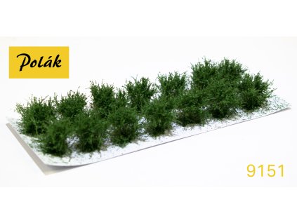 Nízké keře  - zel. osiková - mikro listí, 14ks / Polák model 9151