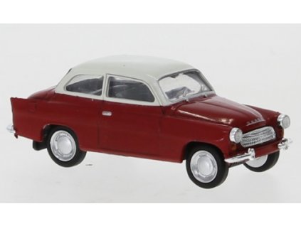 H0 - Škoda Octavia 1960, červená/bílá / Brekina 27457