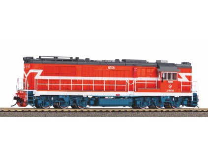 H0 - Dieselová lokomotiva DF7C Shanghai Railway + DSS PluX22 / PIKO 52712