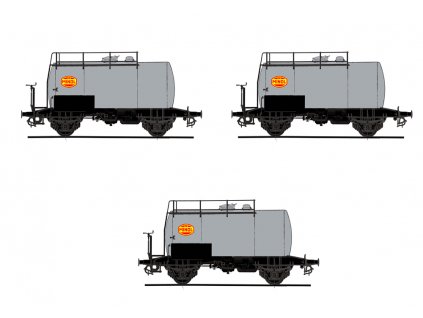 TT - set 3 ks kotlových vozů DR Minol "Deutz", Ep. IV / Saxonia 120073