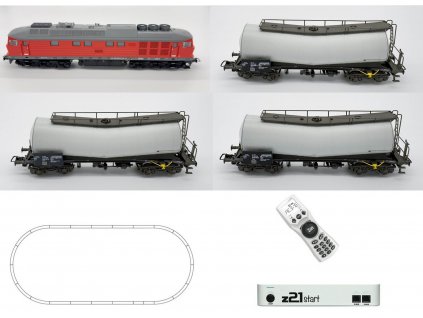 H0 - DCC Start set - dieselová lokomotiva BR 232 + nákladní vozy DB-AG, z21 + MM / ROCO 51340