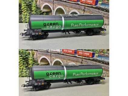 479643 2 h0 set 2 cisternovych vozu green cargo roco 76026