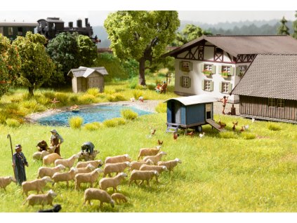 H0 - ozvučené figurky: ovce a pastýř / NOCH 12854