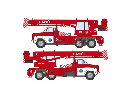 ARCHIV H0 - Tatra 148 AD-20 HASIČI s obtisky, kit / Igra model 66814004