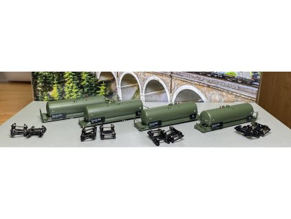 TT - set 4 ks polostavebnic kotlových vozů Zaes, ZSSK Cargo / Igra Model 96101008