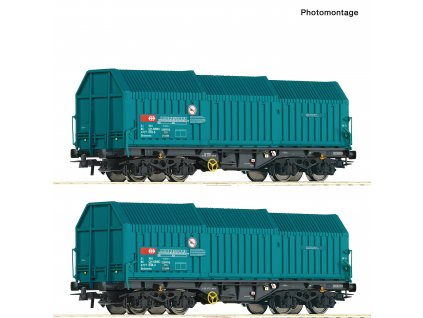 491118 h0 2 dilny set teleskopickych vozu sbb roco 77048