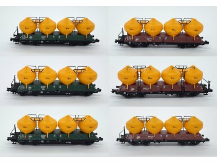 N - set 6 vozů na sypké hmoty Uacs/Raj ČSD / TRIX 18292