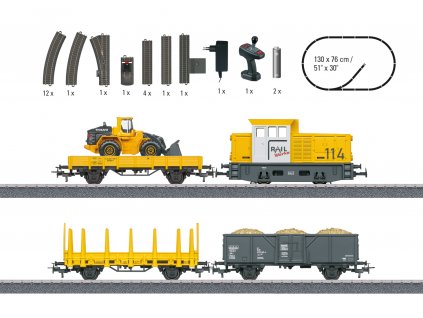 H0 - Dětský startovní set stavební vlak Marklin Start Up / Märklin 29188