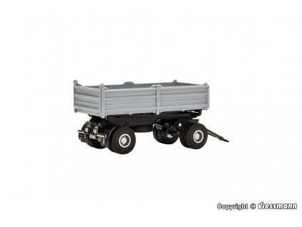 H0 - Dvounápravový sklápěcí přívěs, funkční model / Viessmann 8210