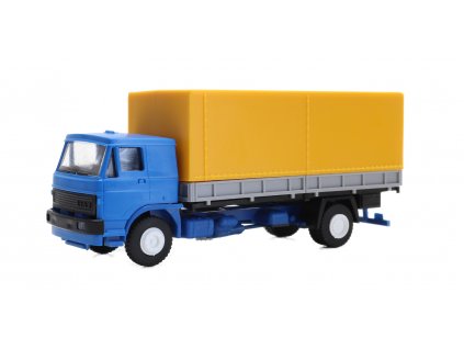 H0 - Liaz modrý plachta žlutá, stavebnice /  IGRA MODEL 66618215