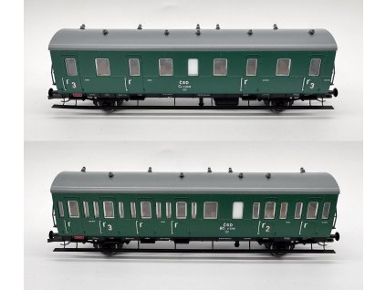 TT - set dvou osobních vozů D21b a BC21 Přerov ČSD, ep. III / Schirmer 70004