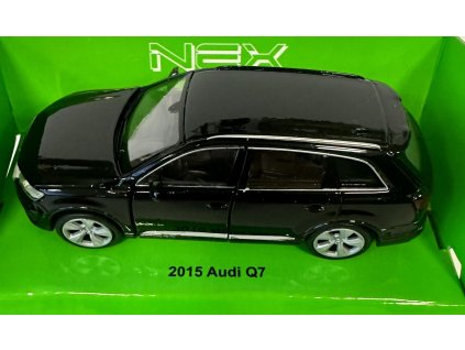 auto s otvíracími dveřmi Audi Q7 model 1:34 černé / Welly WE43706F-CW-cE