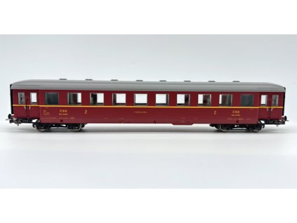 H0 - Osobní vůz Balm 2.tř., červený + vnitřní vybavení, ČSD Ep. III / PIKO 53284