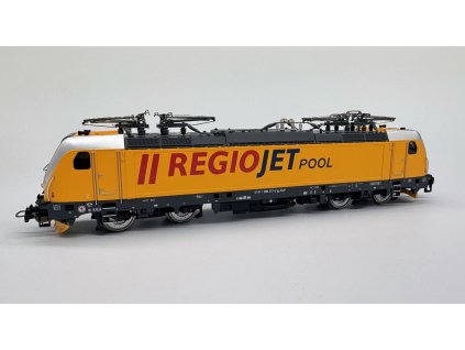 H0 - DCC/ZVUK Elektrická lokomotiva 388 Regiojet žlutá, BR 187, Ep. VI / PIKO 21658