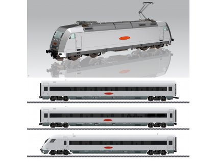 H0 - Exkluzivní set ,,Metropolitan,, El. lokomotiva BR 101 + 2x osobní vůz + řídící vůz, DB AG Ep. V  / PIKO 58150