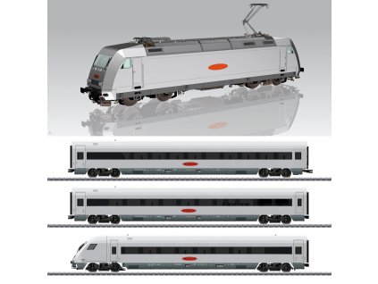 H0 - Exkluzivní set ,,Metropolitan,, El. lokomotiva BR 101 + 2x osobní vůz + řídící vůz, DB AG Ep. V  / PIKO 58150