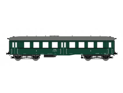 TT - osobní vůz "Altenberg" 3. třídy ČSD, ep. III / Saxonia 120055