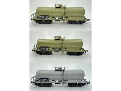 H0 - set 3 cisternových vozů Zaes, ČSD (TRIX DC dvojkolí) / Märklin 46463