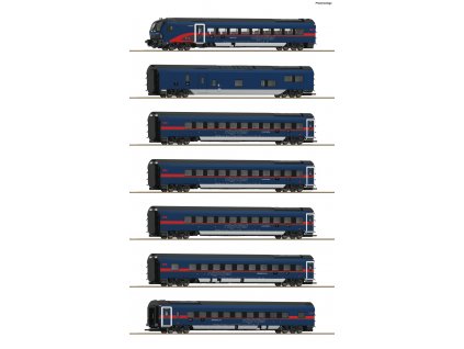 H0 - 7er Set Nightjet ÖBB DC  / ROCO 5500004