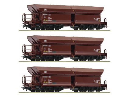 H0 - 3-dílný set výsypných vozů, DB #1, nové čísla  / ROCO 77030