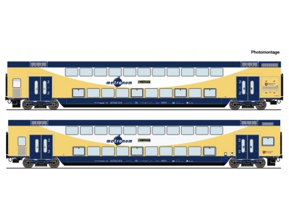 H0 - 2-dílný set patrových vozů ,,Metronom,, Ep. VI / ROCO 6200106