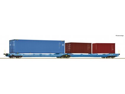 H0 - Plošinový vůz s kontejnery CT  / ROCO 6600036
