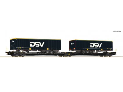 H0 - 2-dílný set kapsových vozů DSV / ROCO 6600034