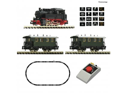 N - Analog Start Set: parní lokomotiva BR 80 s osobními vozy / Fleischmann 5160003