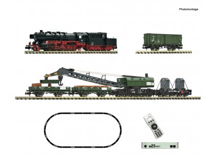 N - DCC z21 start Digitalset: parní lokomotiva BR 051 s jeřábem, DB / Fleischmann 5170004