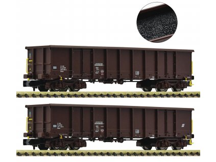N - 2-dílný set otevřených vozů s nákladem uhlí, ÖBB / Fleischmann 6660020