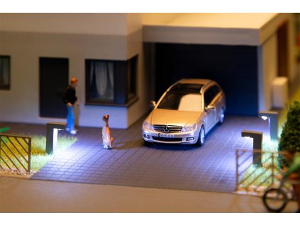 501390 h0 svetlo led na cestu antracit tepla bila 3 kusy faller 180136