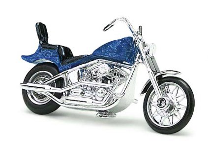 H0 - Americký motocykl, modrý / BUSCH 40152