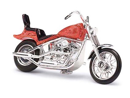 H0 - Americký motocykl, červený / BUSCH 40153