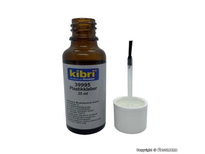 Lepidlo na plast, lahvička se štětečkem, 25 ml / Kibri 39995