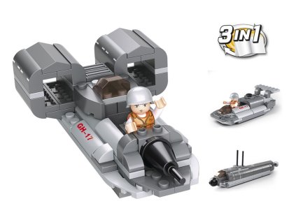 Sluban Army 9into1 M38-B0537F Tryskový člun 3v1