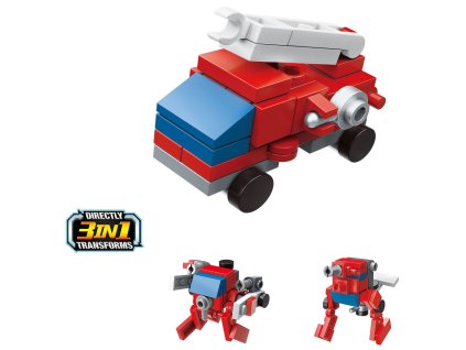 Qman Trans Collector 3v1 2104-5 Hasičské auto s žebříkem 3v1