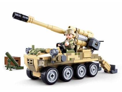Sluban Army Model Bricks M38-B0751 Mobilní kanón 8x8 s pozemním minometem