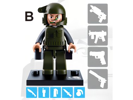 Sluban Figurky M38-B0586 Policajti a zloději - 1ks B