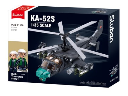 Bojový vrtulník KA-52S, stavebnice, 913 dílů / Sluban M38-B1138