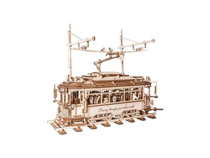 RoboTime 3D dřevěné mechanické puzzle Tramvaj
