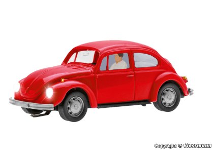 H0 - H0 VW Brouk (Käfer) Typ 11, 1302, funkční a osvětlený model / VIESSMANN 8090