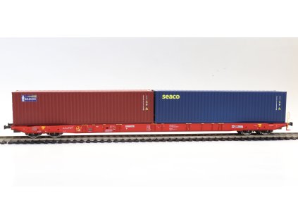 ARCHIV H0 - Plošinový vůz Sggnss SK RailCargo Seaco + Beacon  / IGRA MODEL 96010093