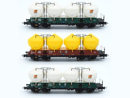 H0  - set 3 vozů na sypké hmoty Uacs ČD, Vitošov, Ep. VI / ROCO 6600180